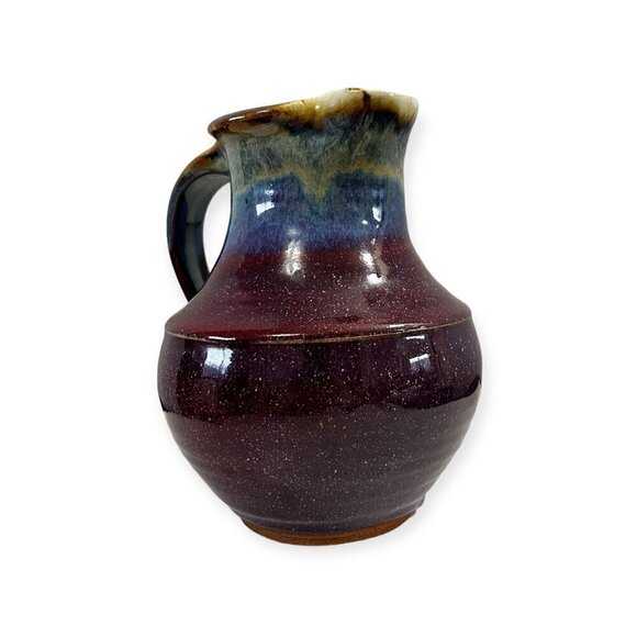 Old Studio Pottery Pitcher Glazed Large Artisan Handmade Wheel Thrown Art - Picture 6 of 11